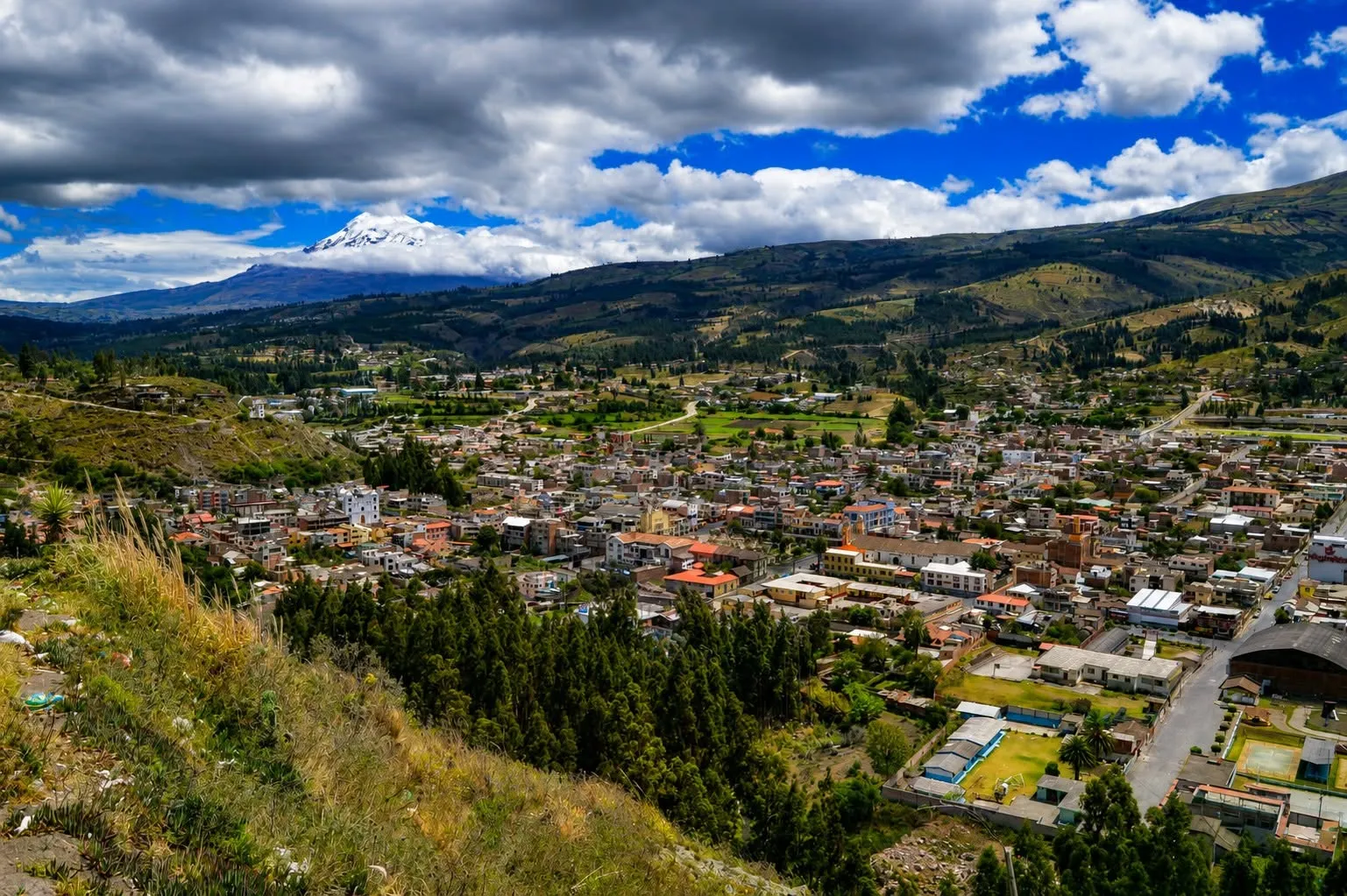 Panorámica del paisaje andino del cantón Guano, Chimborazo